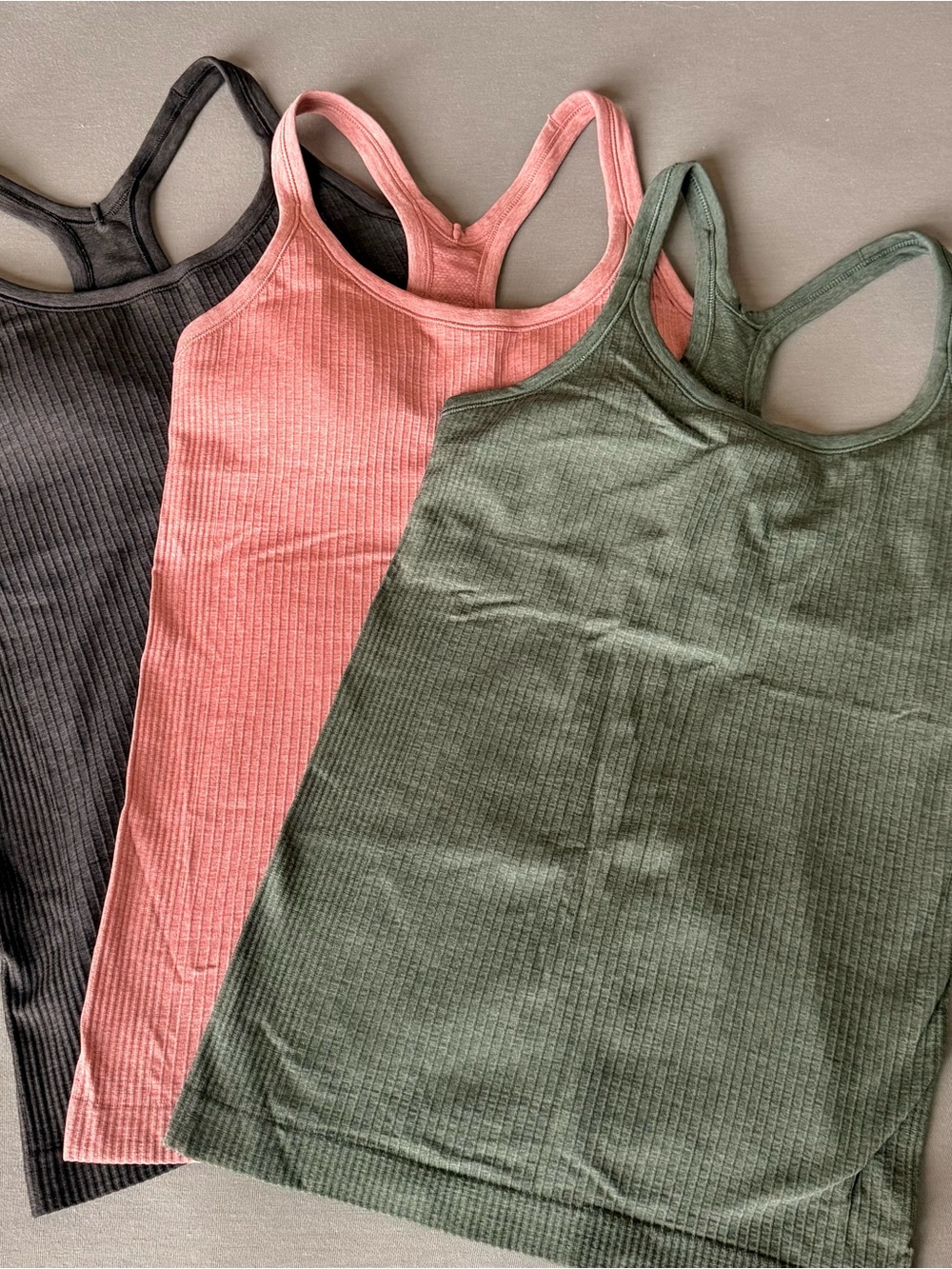 Lululemon Ribbed Racerback Tank Tops - Picture 1 of 4